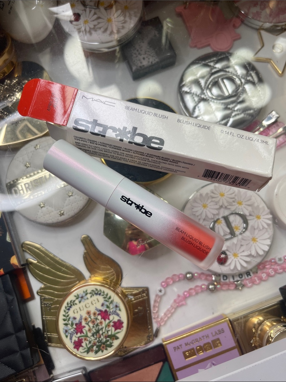 Mac strobe beam liquid blush in apricot jelly